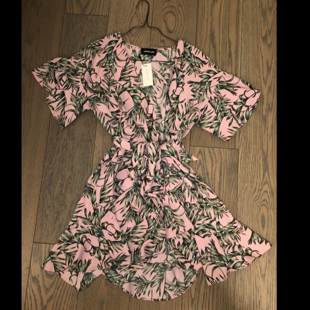 Vici Dolls- Tahiti Sweetie Tie Front Ruffle Dress